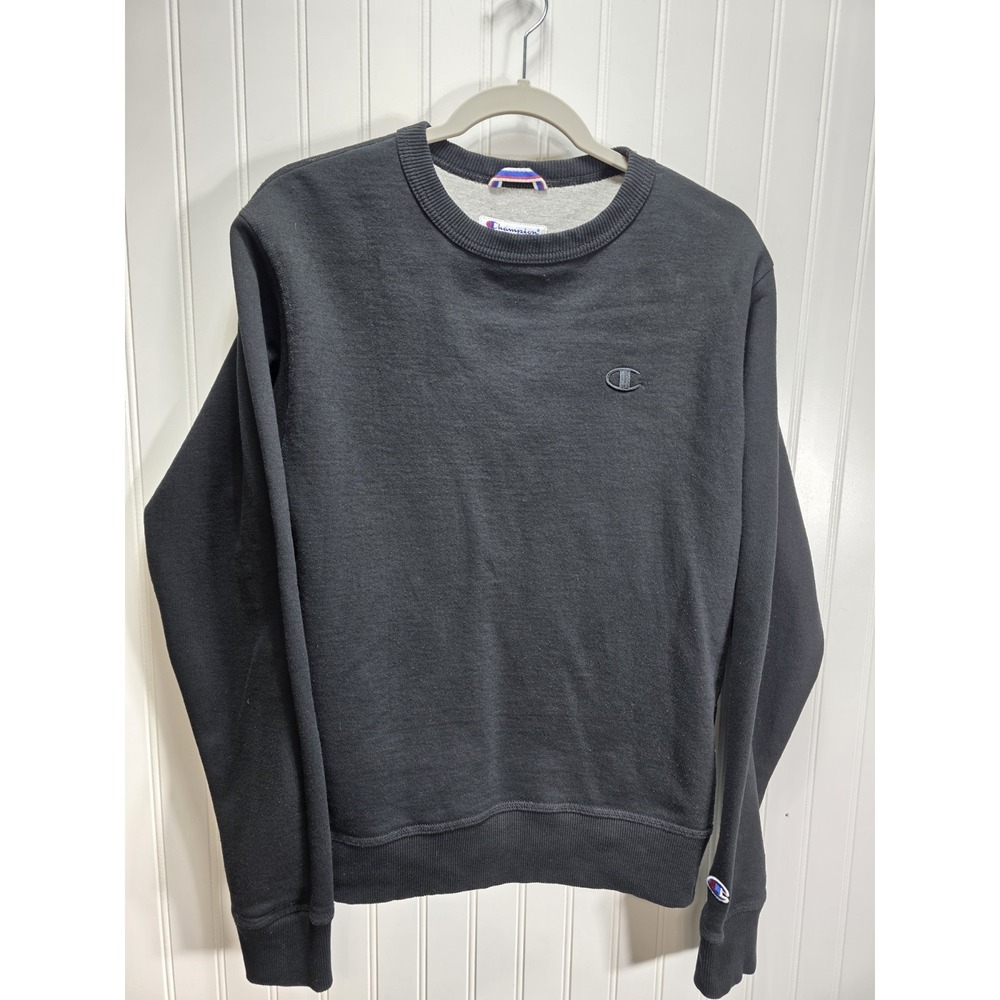 Black Champion Crewneck Sweatshirt Size Small